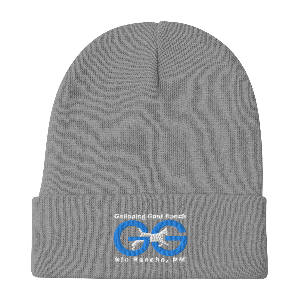 Galloping Goat Straight Logo: Embroidered Beanie