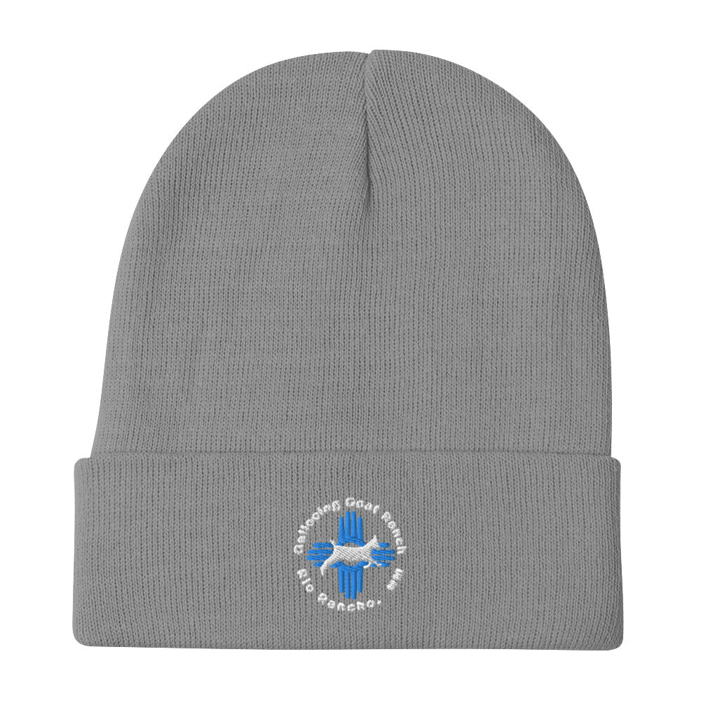 Galloping Goat Round Logo: Embroidered Beanie
