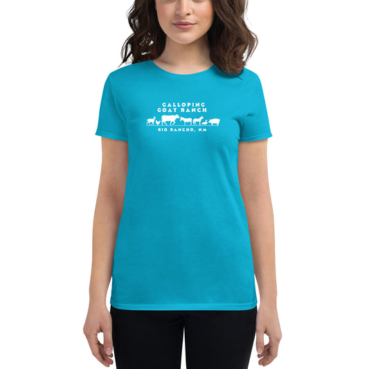 a. Galloping Goat Ranch Animals: Women's Short Sleeve T-shirt