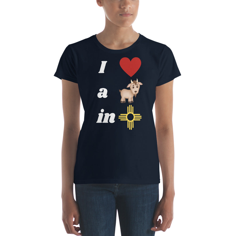 I Love A Goat In New Mexico: Women's Short Sleeve T-shirt
